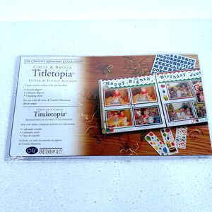 Creative Memories Titletopia Circle & Banner Letter Sticker Aligners New/Sealed